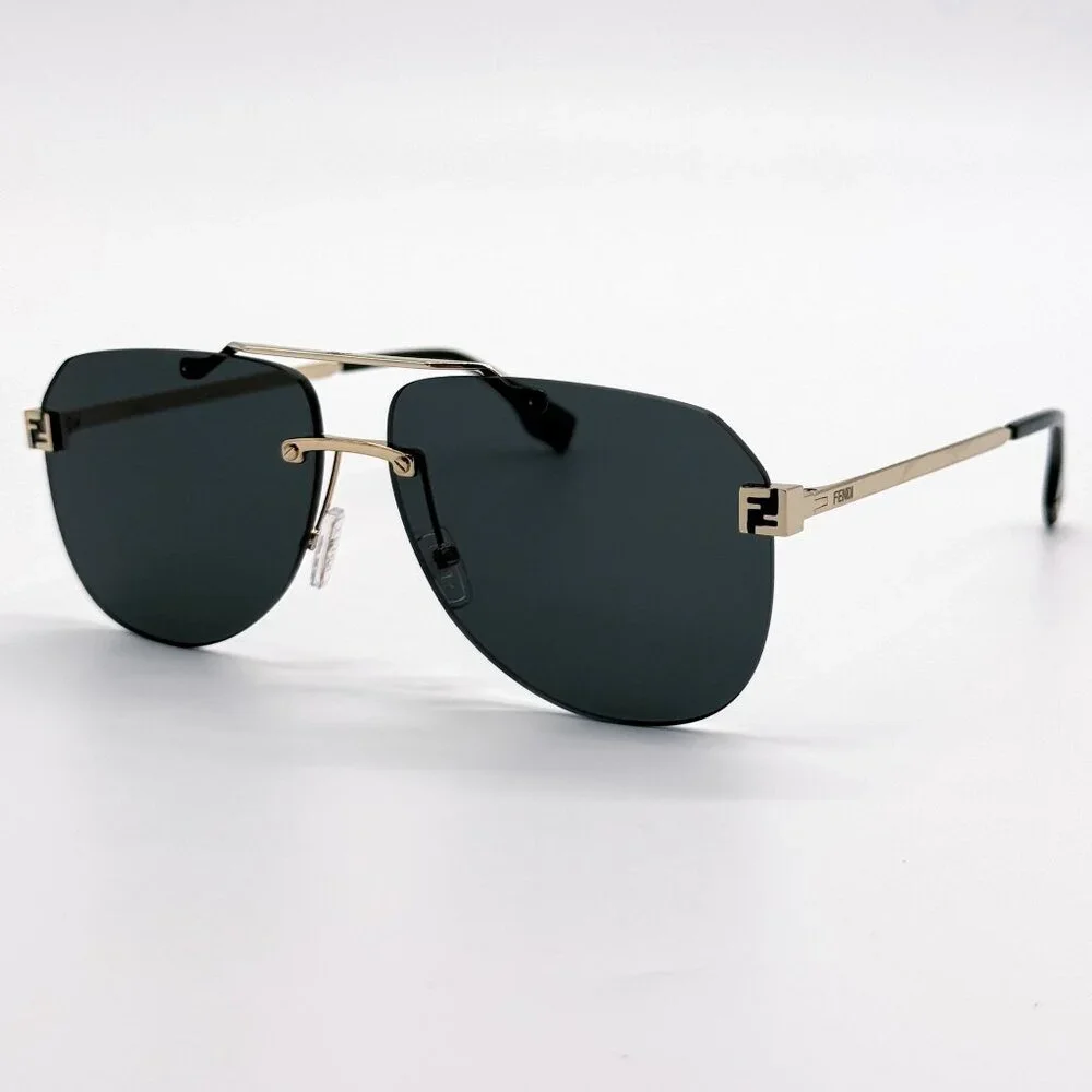NEW FENDI SUNGLASSES FE40115U 32N GOLD/GREEN UNISEX EYEWEAR